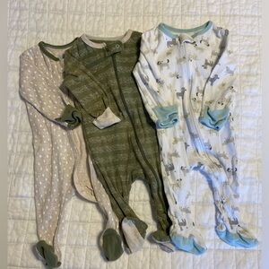 Bundle of three Cloud Island sleepers 3-6 mo